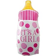 Foil Balloon Baby Bottle Girl 80cm - Balloons