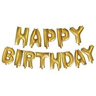 Balón fóliový nápis Happy Birthday veľkosť písmena 35 cm – gold - Balóny