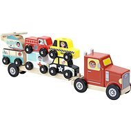 Vilac Wooden truck with toy cars for deployment - Toy Car