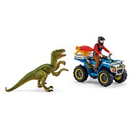 Schleich Escape from Velociraptor on a quad bike 41466 - Figure