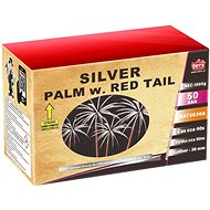 Fireworks - battery silver palm w. red tail 50ran - Fireworks