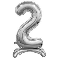 Silver Foil Balloon on a Pedestal, 74cm - 2 - Balloons