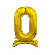 Gold Foil Balloon Number on a Pedestal, 74cm - 0 - Balloons
