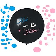 SMART BALLOONS Latex balloon with the inscription " boy or girl? " (+ confetti) - gender reveal - baby shower - 80 - Confetti