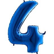 Balloon foil digits blue - 115 cm - 4 - Balloons