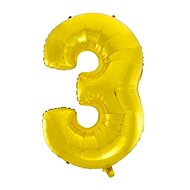 Balloon Foil Digit Gold - 110cm - 3 - Balloons