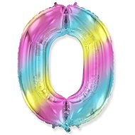 Rainbow Foil Balloon Number 110cm - 0 - Balloons