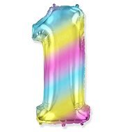 Balón fóliový číslica dúhová – rainbow – 102 cm – 1 - Balóny