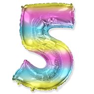 Rainbow Foil Balloon Number 115cm - 5 - Balloons