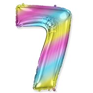 Rainbow Foil Balloon Number 110cm - 7 - Balloons