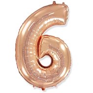 Rose balloon rose gold number - rose gold 115 cm - 6 - Balloons