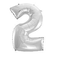 Balón fóliový číslice strieborné – silver 102 cm – 2 - Balóny