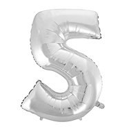 Balloon Foil Number Silver - 110cm - 5 - Balloons