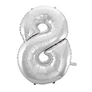 Balloon foil digit silver - 115 cm - 8 - Balloons