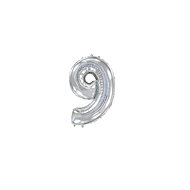 Balloon Foil Digit Silver - 115cm - 9 - Balloons