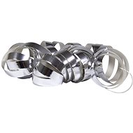 METALLIC SERPENTINS Silver - length of 4m - 2 pieces - New Year's Eve - Streamers