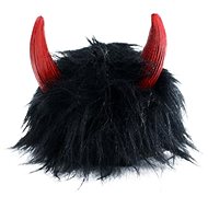 Devil Black Wig with Horns and Hair - Christmas - Wig