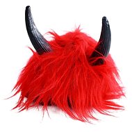 Red devil wig with horns and hair - christmas - Wig