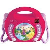 Princezné Prenosný CD prehrávač s 2 mikrofónmi - Hudobná hračka