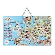 Woody Magnetic Map of EUROPE, Board Game 3-in-1 in English - Map