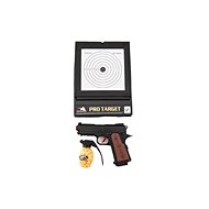 Plastic Pistol for Bullets 6mm with a Target in a Box 45x29x5cm - Gun