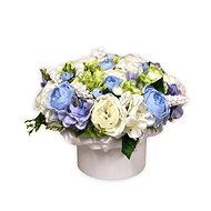 Flower Box in Blue from Ranunculus Larger than 25cm - Gift Box