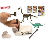 Dinosaur 17cm and Fossil in Plaster with Chisel, Hammer and Brush - Experiment Kit