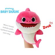 Baby Shark plush puppet 23cm pink for batteries with selectable voice speed - Soft Toy