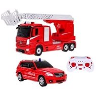 Set 2in1 Licensed Fire trucks Mercedes-Benz 1:14 and 1:24 - Remote Control Car