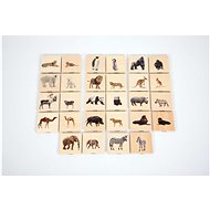 Wooden Pegboard Wild Animals - Memory Game