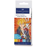 Faber-Castell Pitt Artist Pen Manga Shonen Markers, 6 Colours - Markers
