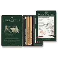 Faber-Castell Pitt Monochrome graphite pencils in a tin box, set of 12 pcs - Pencil