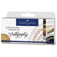 Popisovač Faber-Castell Pitt Artist Pen Caligraphy, 6 farieb - Popisovač