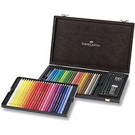 Set of Faber-Castell Polychromos crayons, 48 colours, wooden box with accessories - Coloured Pencils