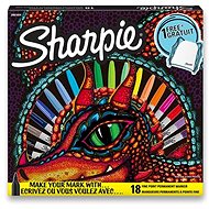Sharpie Fine permanent markers, 18 colours, fabric bag - Marker