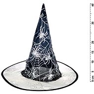 Witch hat M01 black-silver 39x37cm - Wide-Brimmed Hat