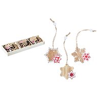 Set 9pcs Star Wood 4cm with Bead - Christmas Ornaments