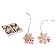 Set 24 pcs Star Wood 4cm with Bead - Christmas Ornaments