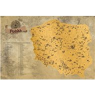 Poland Deluxe Gold Scratch-off Map 90x60cm - Map