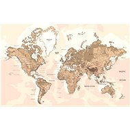 World SEPIA Wallpaper Wall Map 150x235cm EN - Map