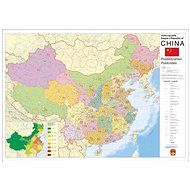 China Postcode 137x97cm, 1: 4mil Paper Wall Map without Slats - Map