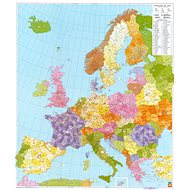 Europe Postcode II. 112,5x96cm Laminated, Plastic Slat Wall Map - Map