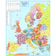 Europe Postcode III. 137,5x98cm Laminated, Plastic Slat Wall Map - Map