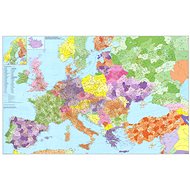 Europe Postcode Map with Turkey IV. Horizontal 97x137cm Paper, without Rods Wall Map - Map