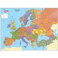 Europe with Turkey V. Postcode  Horizontal 102x135cm Laminate, Plastic Slat Wall Map - Map