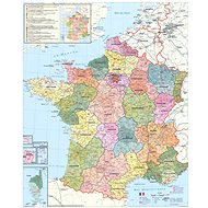 France Postcode 97x137cm Laminated, Plastic Rod Wall Map - Map