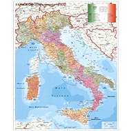 Italy Postcode I. 137x97cm Laminated, Plastic Rod Wall Map - Map