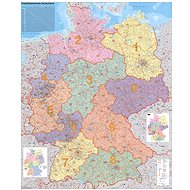 Germany Postcode 97x137cm Laminated, Plastic Rods Wall Map - Map