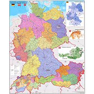 Germany, Austria, Switzerland Postcode 135x97cm Paper Wall Map without Strips - Map