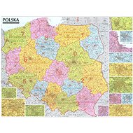 Poland ZIP code I. 100x130cm Laminated, Wall Map with Plastic Rod - Map